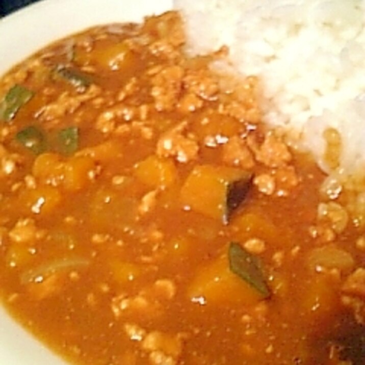 すぐできる！かぼちゃのキーマカレー♪